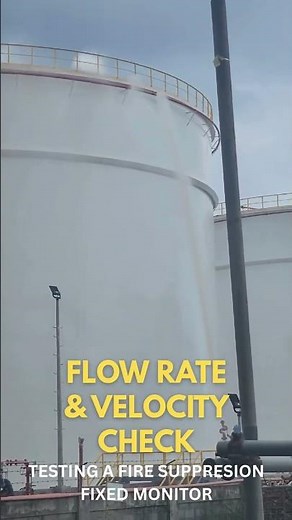 Testing the flow of a fire fixed monitor. #fireprotectionsystems #fixedmonitor #flowrate #nfpa
