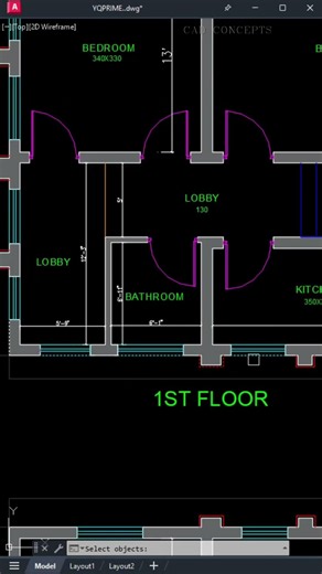 AutoCAD Multi Floor Elevation in 1 Click 🔥 | #yqprime