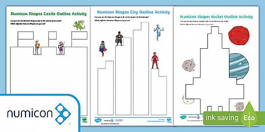 Numicon Shapes Outlines Activity Pack