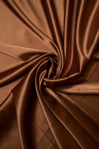 Dark Brown Copper Silky Satin Fabric by the Yard – Shiny Soft Material for Prom Dresses, Gowns, Wedding Decor, Christmas and DIY Projects - Etsy
