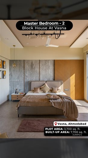 Prashant Parmar Architect® | Architect & Interior Designer | A serene retreat with a modern edge. 🌿🛏️ The Master Bedroom 2 combines earthy textures, fluted panels, and subtle tones to craft a space of... | Instagram