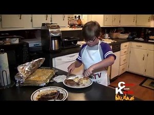 Cooking With Kade | Cooks Steaks and His Mama's Famous Macaroni and Cheese Recipe | Kids Cooking