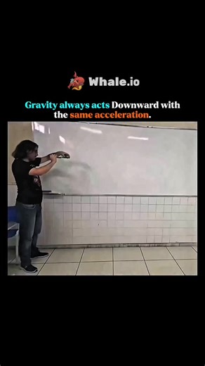 Fact Bull on Instagram: "Whether an object moves vertically or horizontally, gravity acts downward with the same acceleration. If you drop one object straight down, its only motion is vertical. Gravity pulls it toward the ground with the same acceleration the whole way. If you throw the second object forward, it has horizontal motion as well, but gravity still acts only downward. Its sideways movement does not change how fast it falls. Since both objects start at the same height and feel the sam