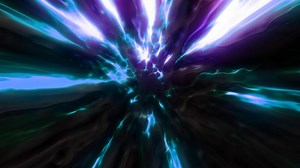 Light abstract colorful tunnel, flying deep into the colorful tunnel. Motion. Moving inside endless corridor.