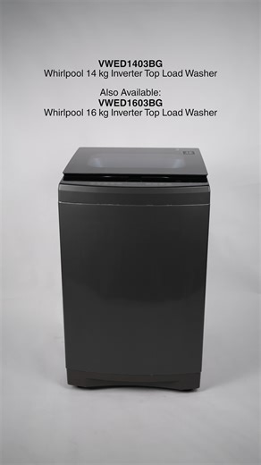 Whirlpool Philippines on Instagram: "Built for the loads that matter! The Whirlpool 14 kg top load inverter washer with Zen Inverter Technology delivers powerful, reliable washing for everyday family needs while operating quietly and efficiently. FEATURED PRODUCT: VWED1403BG - 14.0 kg. Inverter Top Load Washer Also available in VWED1603BG - 16 kg. Inverter Top Load Washer For more information, visit www.whirlpool.com.ph #WhirlpoolPH #SensingWhatMatters"