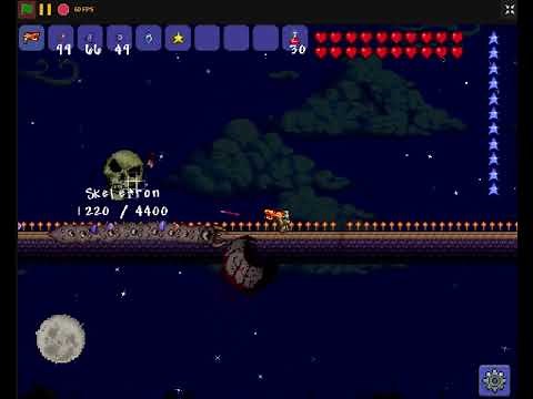 Terraria on Scratch fighting bosses with endgame gear