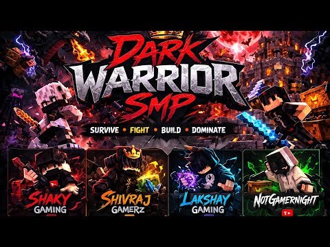🔥DARK WARRIOR SMP – EPIC MINECRAFT SERVER 🔥 IP IM DESCRIPTION AND JOIN NOW