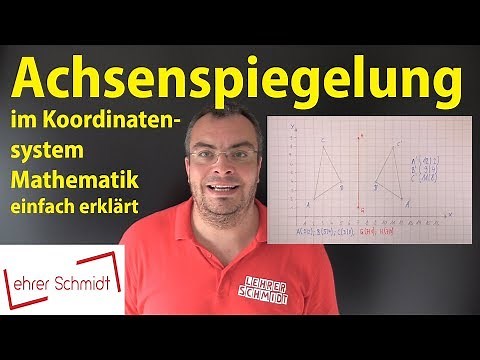 Axis reflection in the coordinate system - Geometry - Mathematics - simply explained | Lehrerschmidt