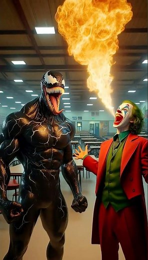 Spider-Man Outsmarts Venom & Joker 🌶️😂 | Funny Chili Juice Prank School #marvel #Shorts #short