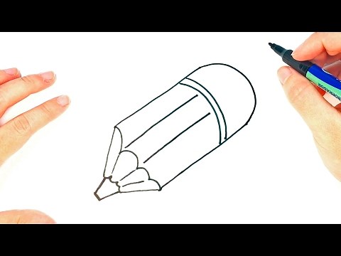 Cómo dibujar un Lápiz para niños | Dibujo de Lápiz paso a paso