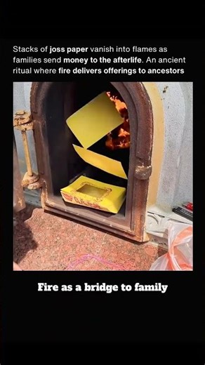 Why Some Families Burn “Money” for Their Ancestors 🔥 #shorts