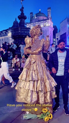 Golden Lady Statue in London: Iconic Gold Women Sculpture
