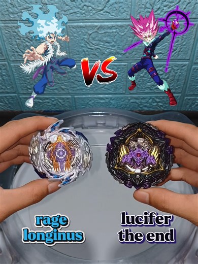 battle of two strong bey in S5.🔥 #creatorsearchinsights #beybladeburst #beybladeedit #ragelonginus #lucifertheend
