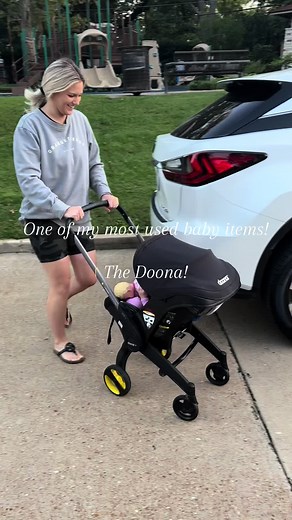 This is our 2nd time using @Doona & we love it! So many people ask me if its worth the $$ & the answer is YES! A lot of people also ask if its heavy, NO! It’s heavier to carry a car seat around with no wheels! #doona #doonacarseat #babymusthave #registrymusthaves #momof2 #sahmlife