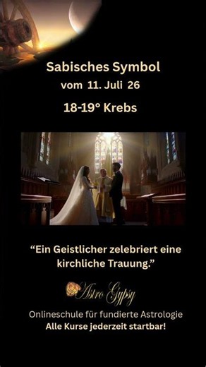 Sabisches Symbol vom 11. Juli 26, 18-19° Krebs