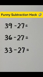 1.4M views · 7.9K reactions | Funny Subtraction Hack 藍 #mathtricks #funnymathtrick | Mathtuto | Facebook