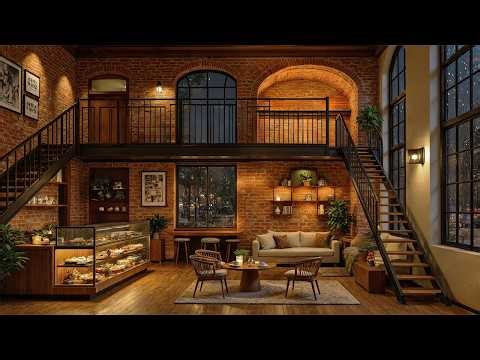 Cozy Loft Cafe Jazz ☕ Smooth Jazz Music for Studying, Work, Sleep & Deep Focus | Relaxing Night