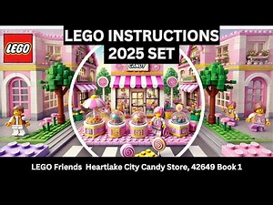 LEGO INSTRUCTIONS: Friends Heartlake City Candy Store (42649) Build & Review | Sweet Shop Playset