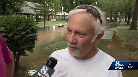 Heavy rain floods Lititz Springs Park