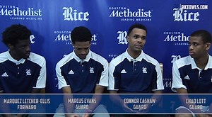 As Rice Basketball heads into the stretch run of Conference USA play at 17-8 (7-5), Coach Rhoades' first full recruiting class reflects on the bond as a family, the experiences gained over the past two years & what they believe the future of Rice basketball holds! | Rice Athletics