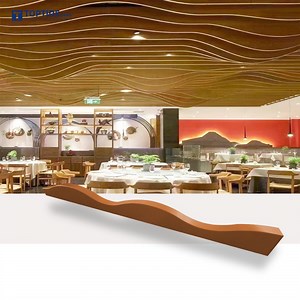 [Hot Item] Modern Wave Aluminum Baffle Ceiling Curved Metal Ceiling Support Personalized Color Customization