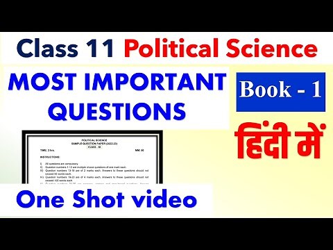 class 11 Political science most important questions I full book one shot video I mid term exam
