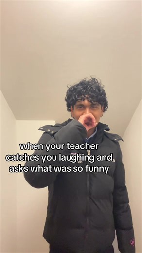 Caught Laughing in Class: A Relatable Moment