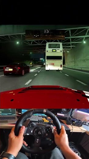 Nissan Skyline R34 night traffic run on Shutoko Revival Project 🏙️POV steering wheel gameplay.