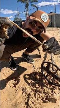 What you find in a sand pit with a metal detector