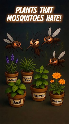 🌿 Tired of being a mosquito buffet? 🦟👋 Nature’s got your back! 🌱✨ Here are 5 plants that mosquitoes absolutely HATE: 💜 Lavender – smells heavenly to us, awful to them. 🍋 Citronella Grass – the OG mosquito repellent! 🌿 Basil – great for pasta, bad news for pests. 🌱 Peppermint – fresh breath mosquito shield. 🌼 Marigold – bright blooms that keep bugs away. Instead of toxic sprays, why not let your balcony or garden do the work? 🌸 These plants don’t just repel mosquitoes, they also add bea