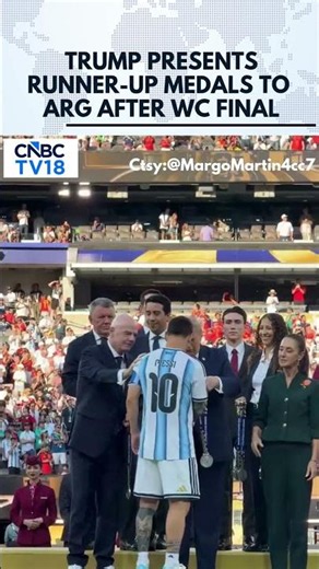 Watch: Trump Hands Argentina Their Runner-Up Medals At World Cup Final | Argentina Vs Spain | N18G