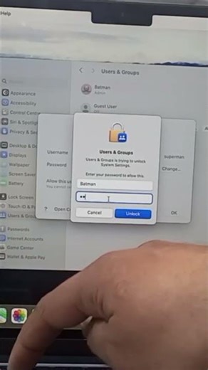 How To Change MacBook Air Lock Screen Name #iphone #macbookair #macbookairm1 #macbookairm2