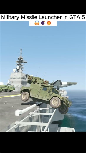 Deadly Military Missile Launcher in Grand Theft Auto V 😱🚀💣 | No Escape #Shorts