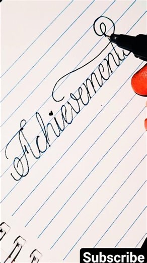 How to write"Achievements" Cursive Calligraphy ✍️✨ Beautiful Handwriting Style |#shorts 📜
