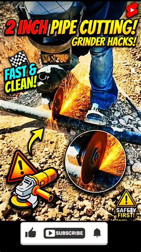 how to cut metal pipe with angle grinder! 2 Inch Pipe Cutting Like a Pro