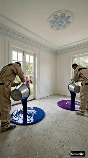 Luxurious bedroom with deep blue & purple galaxy epoxy flooring 💖✨ #epoxy #epoxyfloor