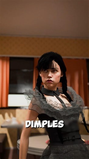 What causes dimples to appear on a person's cheeks?