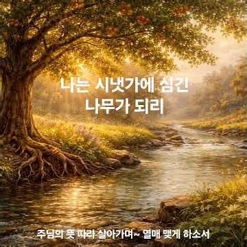 나는 시냇가에 심긴 나무가 되리. #창작CCM #자작CCM #시편