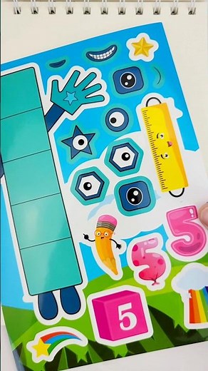 Numberblocks 5 Paper Stickers: DIY Crafts for Endless Fun! #paper #sticker #diy #crafts #fun #five