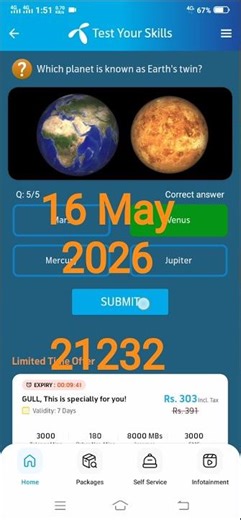 May 16, 2026 | my telenor app today Questions answers | my telenor app ka sawal our jawab