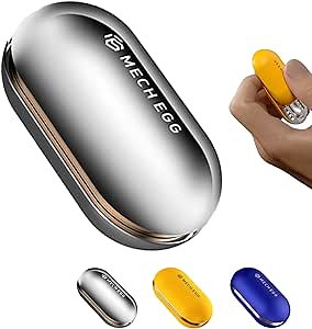 Metal Fidget Slider for Adults – Silky-Smooth Stress Relief Toy with Click Sounds Haptic Feedback, EDC Magnetic Fidget Toys Adults Block, Anxiety ADHD Focus Sensory Gift for Friends, Office & Travel