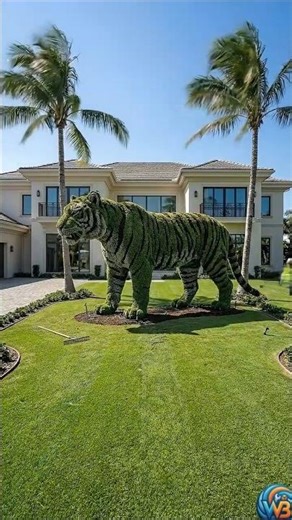 This Backyard Topiary Transformed into a Gigantic Tiger #gardendesign #timelapse