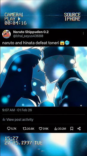 naruto and hinata defeat toneri #youtubeshorts