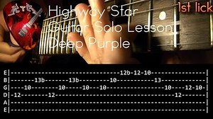 Highway Star Guitar Solo Lesson - Deep Purple (with tabs) pt 1
