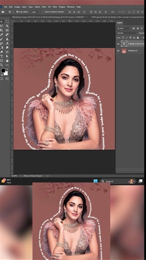 Path Selection Text | Text Design in Photoshop #shorts #ytshorts