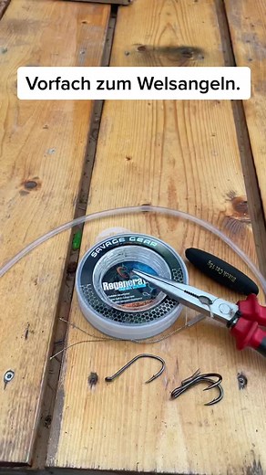 Ein unauffälliges Vorfach zum Welsangeln mit drm Köderfisch. #wels #catfish #catfishing #köderfisch #steinmontage #upose #learningbydoing #gobig #catchandrelease #fishinglife #mittwoch