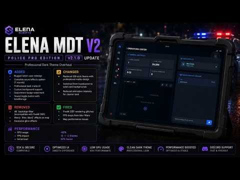 FiveM Police MDT UPDATE v2.1.0 | New Design, Sounds & More!