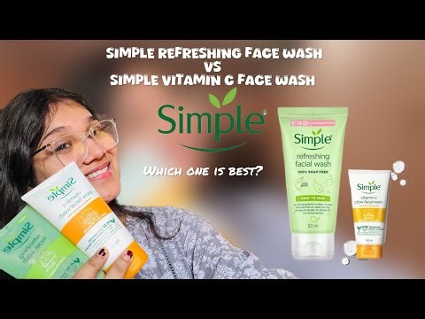 Which one is best? Simple refreshing facewash vs simple vitamin C face wash ✨ honest review !!