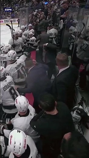 Glass panel shatters over opposing team as fans celebrate during ice hockey match #shorts