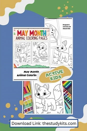 May Month Animal Coloring Pages – Springtime Animal Coloring Activity
